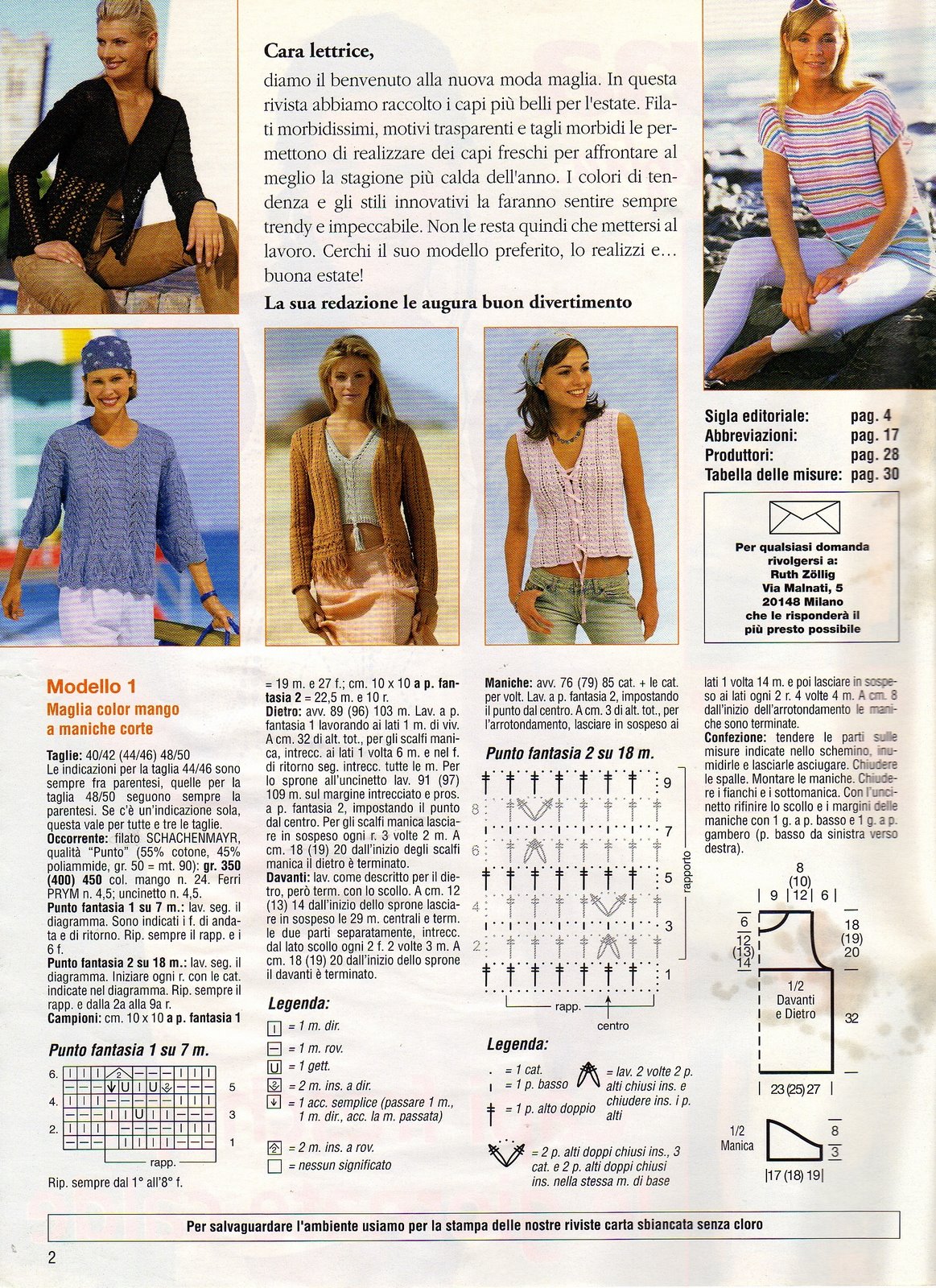 Knitted woman mango-colored short-sleeved knitting pattern (2)