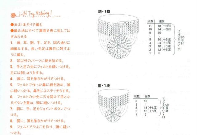 Lady bear amigurumi pattern (2)