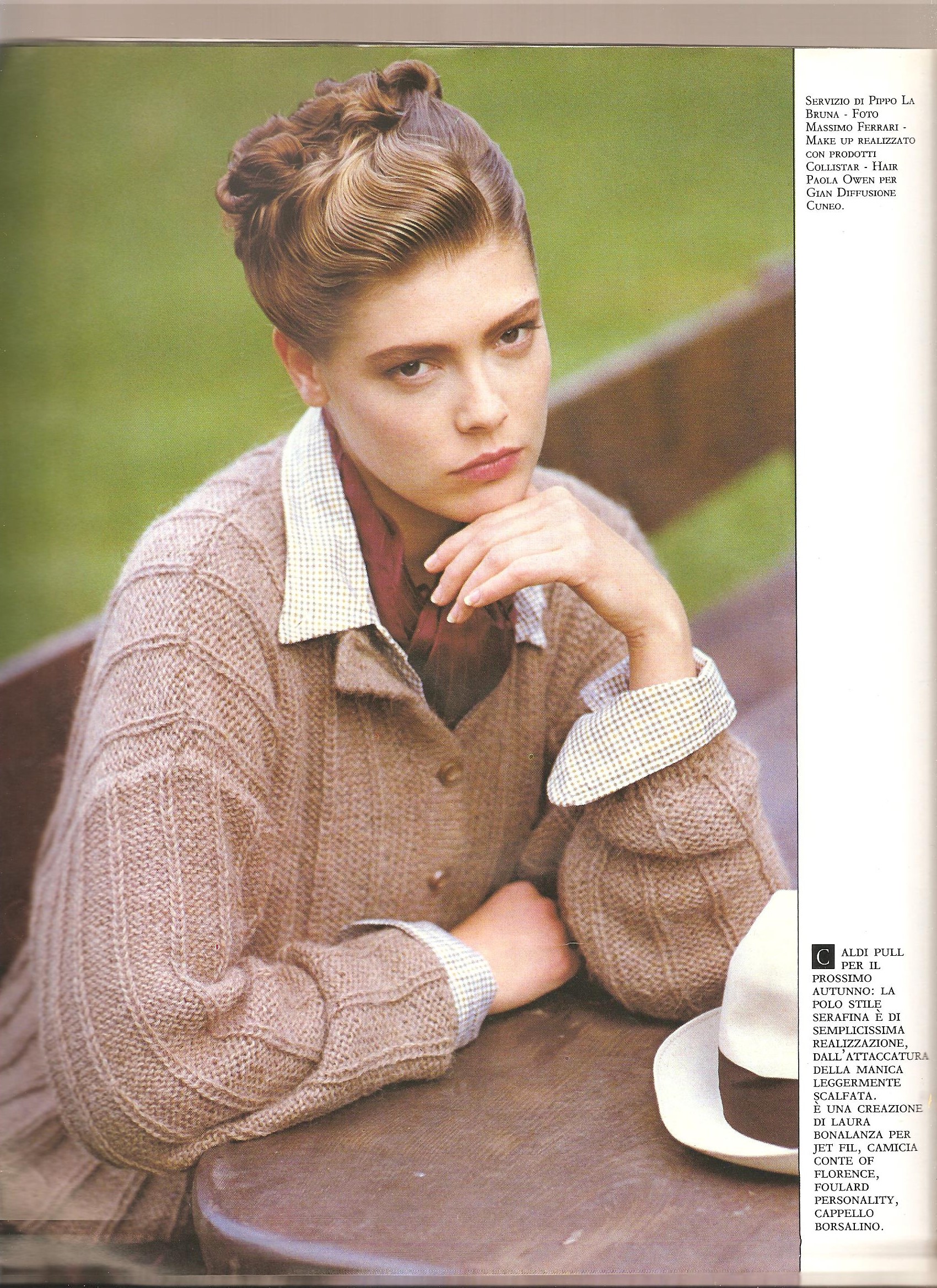 Light brown pull knitted knitting pattern (1)