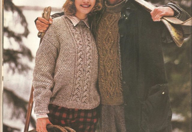 Light brown pull with braids knitting pattern (1)