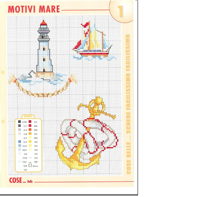 Lighthouse cross stitch pattern