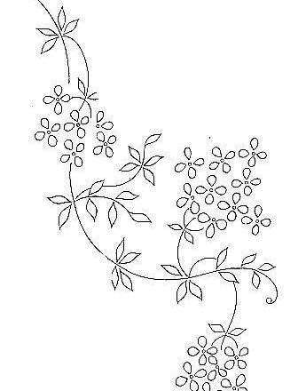 Lilac free hand embroidery design