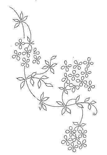 Lilac free hand embroidery design