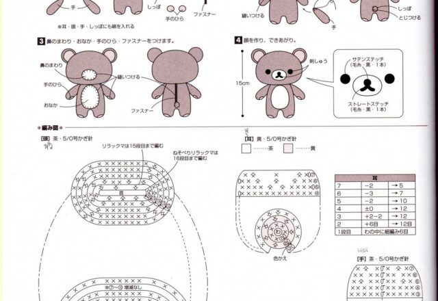 Little and simple bear amigurumi pattern(2)