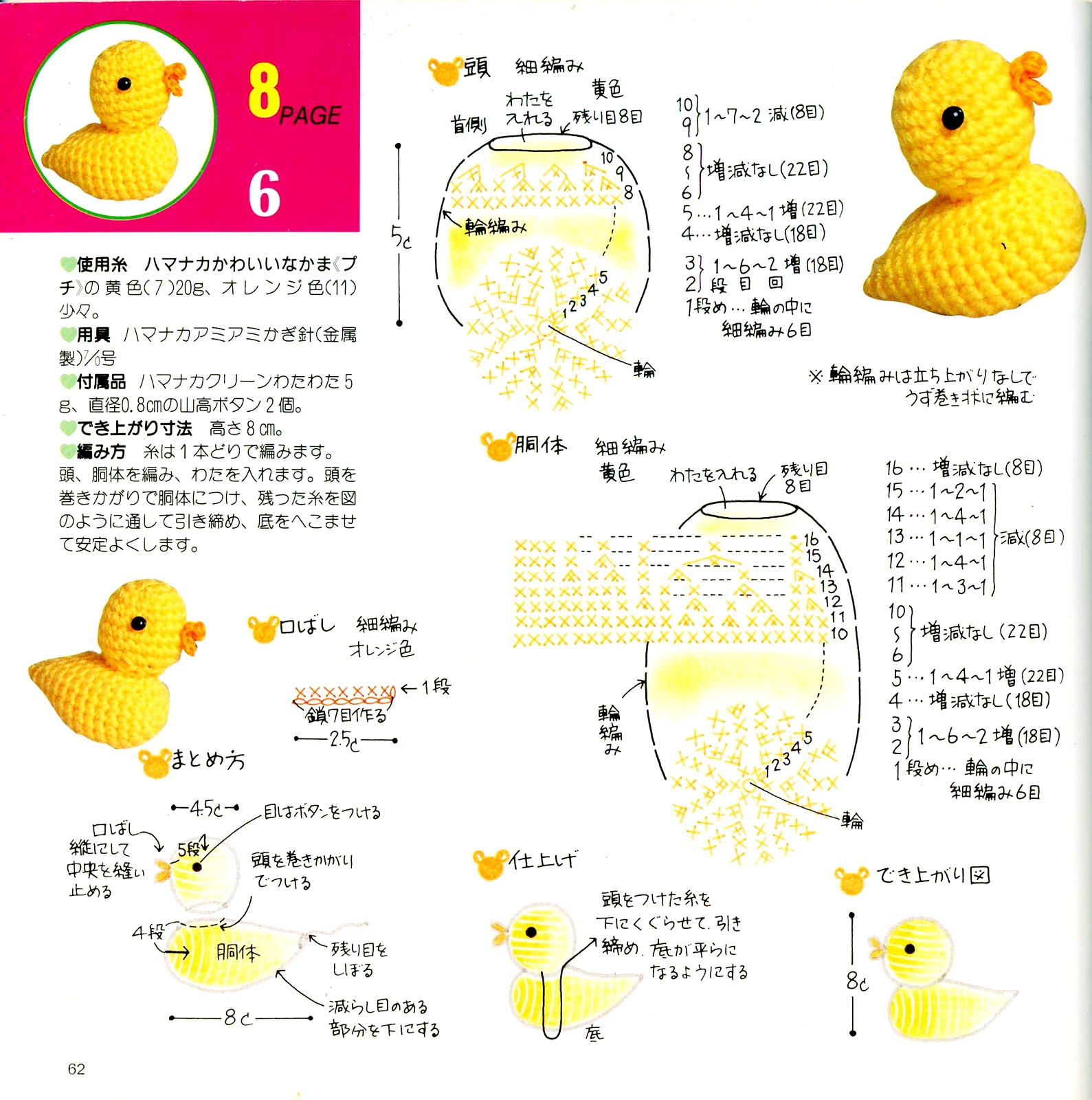 Little and simple duck amigurumi pattern (2)