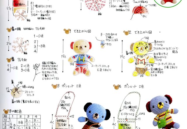 Little bears with t-shirt amigurumi pattern (4)