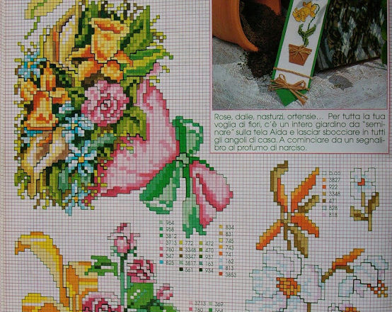 Little bouquet cross stitch pattern