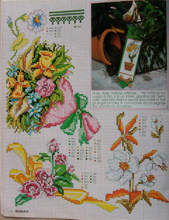 Little bouquet cross stitch pattern
