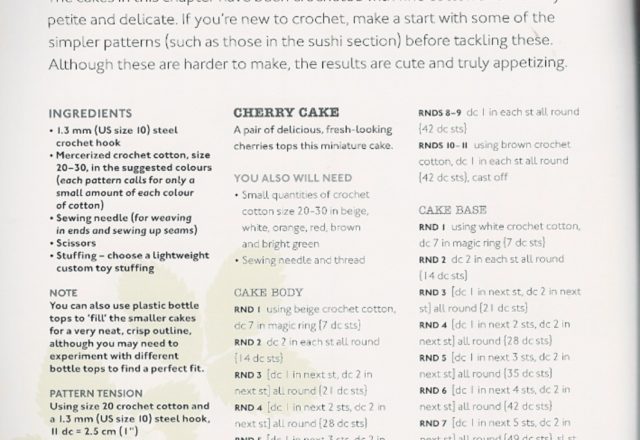 Little cherry, strawberry cakes amigurumi pattern (2)