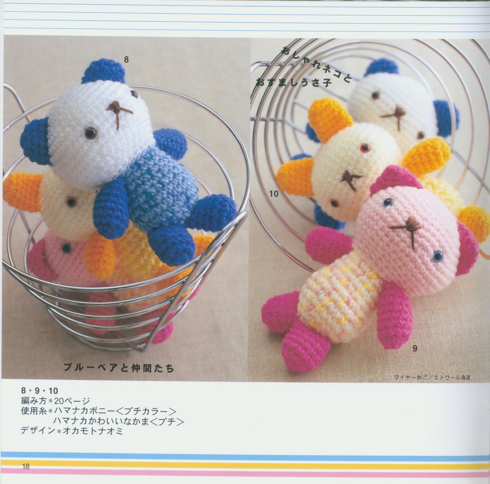 Little colored bears amigurumi pattern (1)