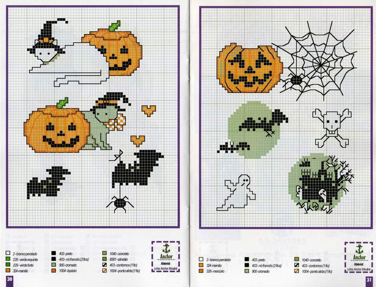 Little cross stitch pattern of Halloween (4)