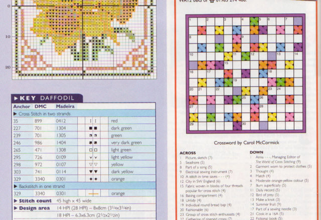 Little daffodil cross stitch pattern (1)