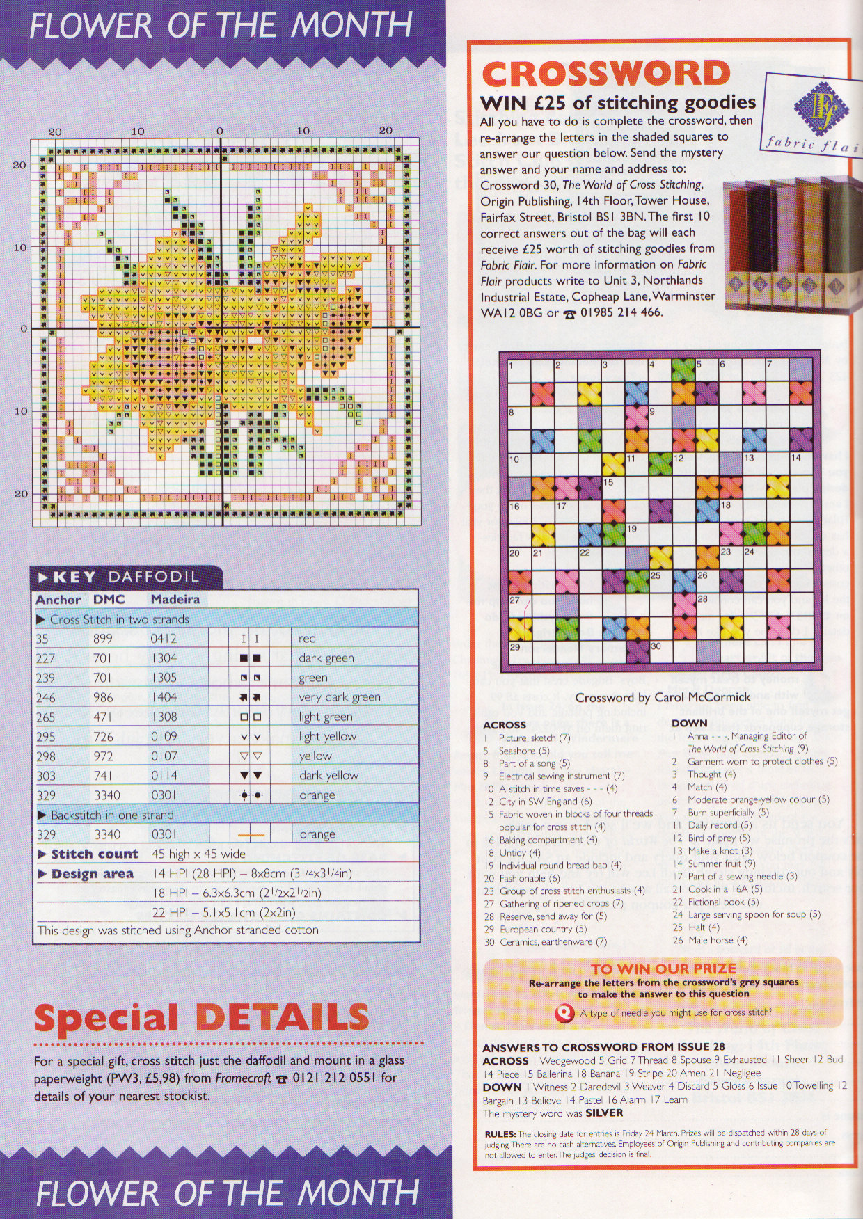 Little daffodil cross stitch pattern (1)