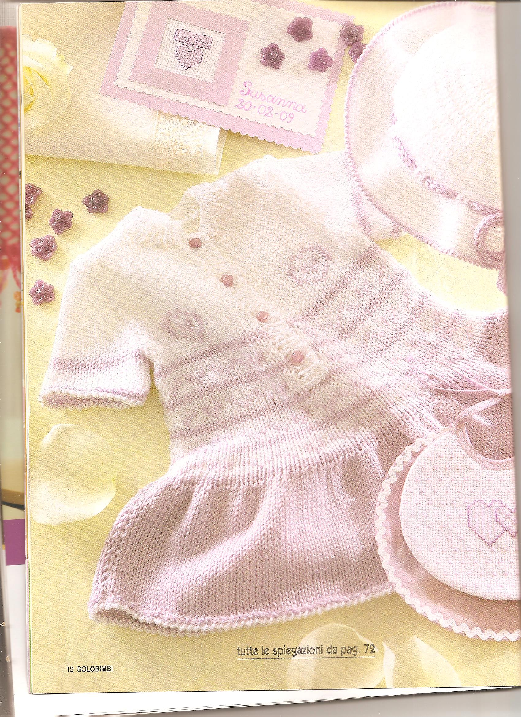 Little dress for baby-girl knitting pattern (1)