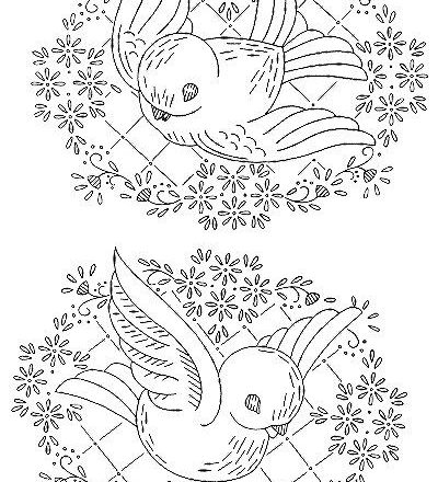 Little flowers little birds free embroidery design