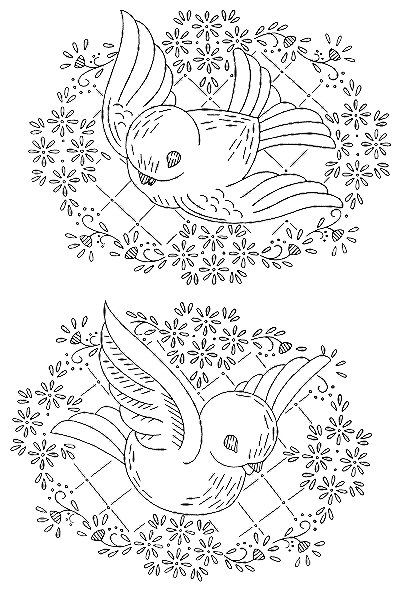 Little flowers little birds free embroidery design