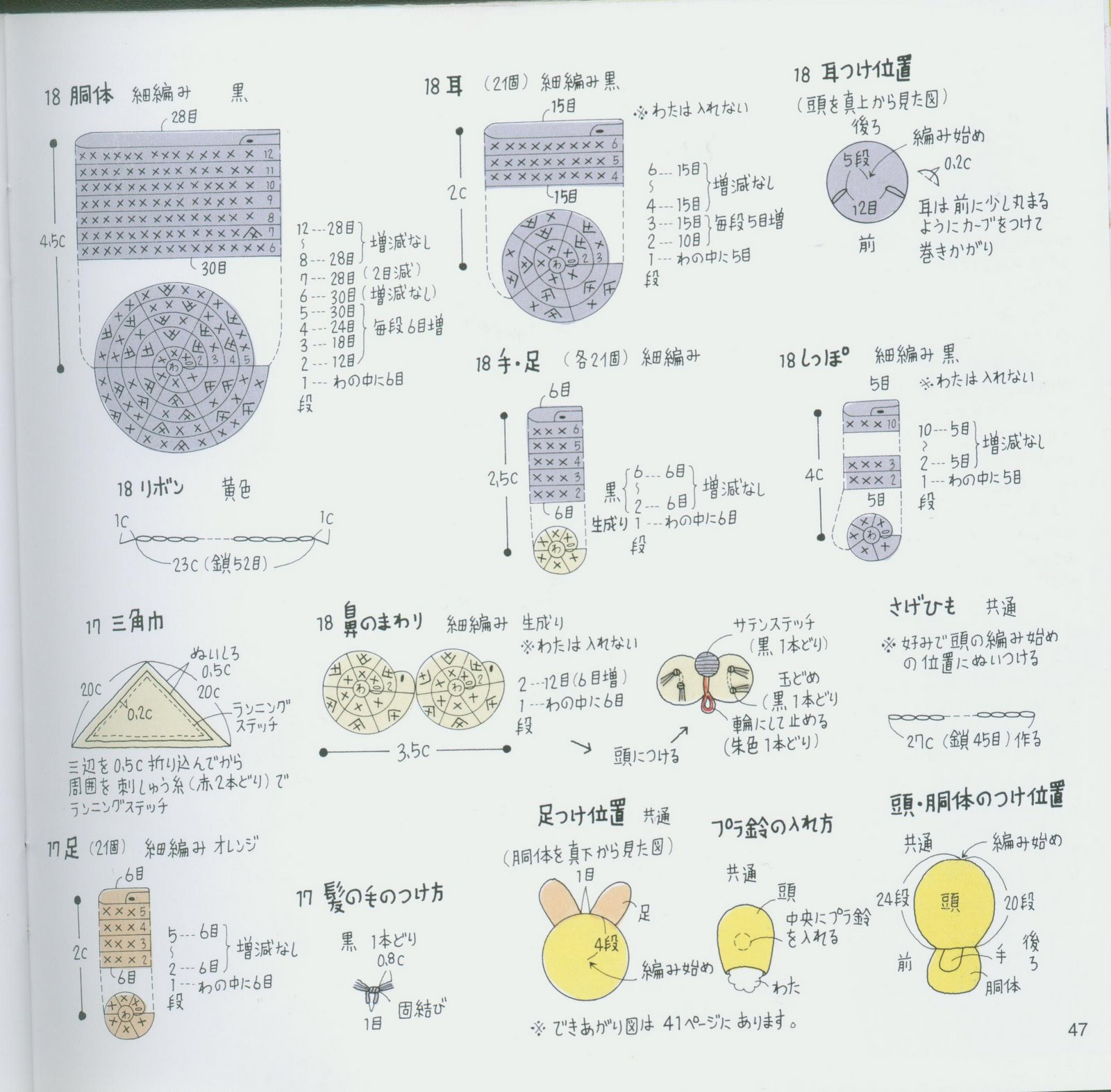 Little yellow chick amigurumi pattern (3)