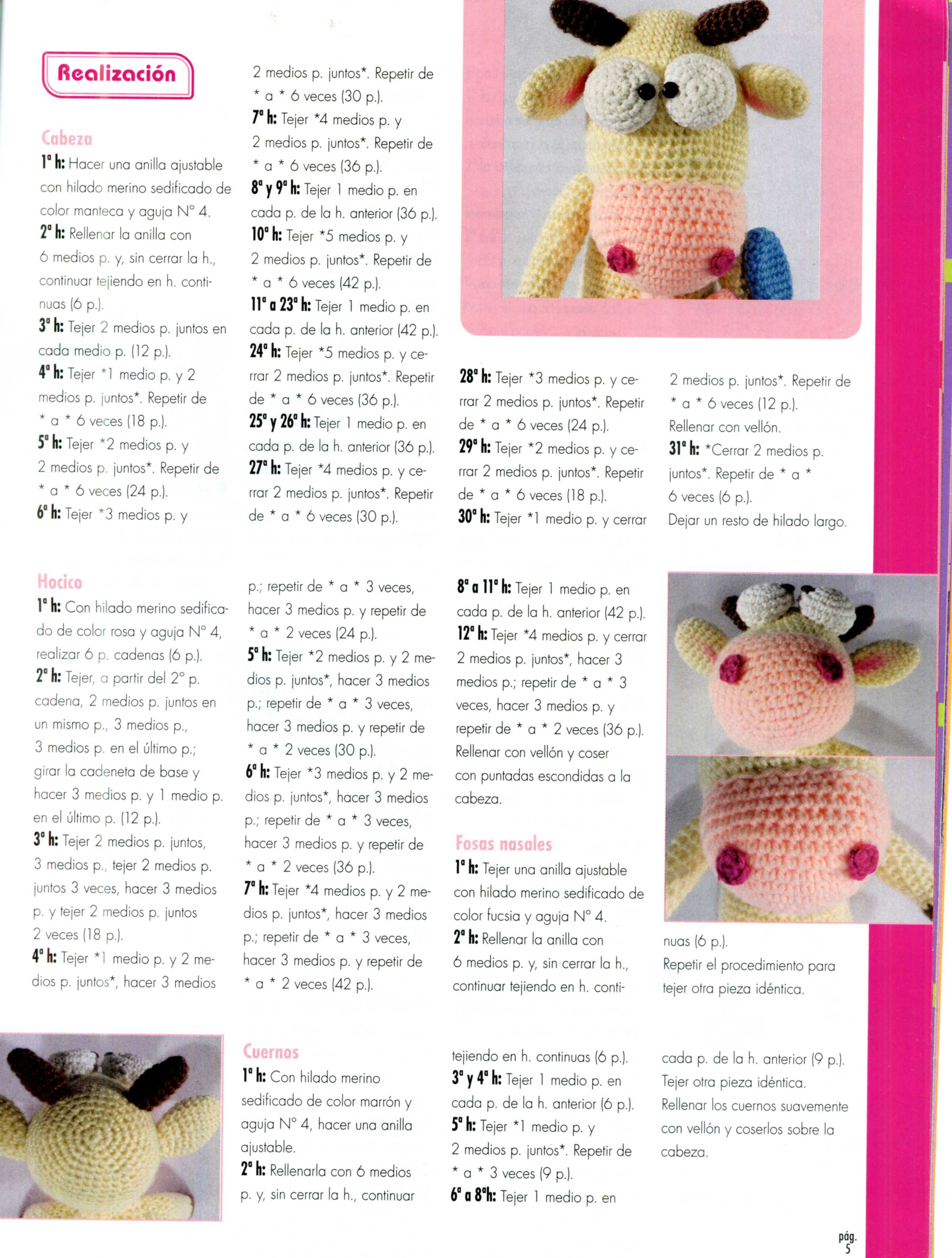 Lovely cow amigurumi pattern (2)