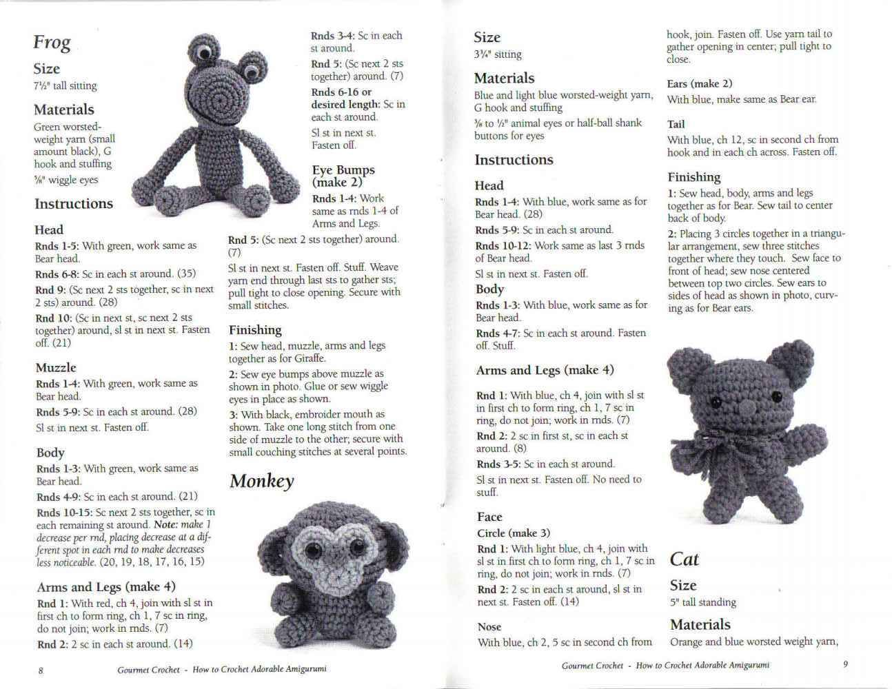 Lovely monkey amigurumi pattern