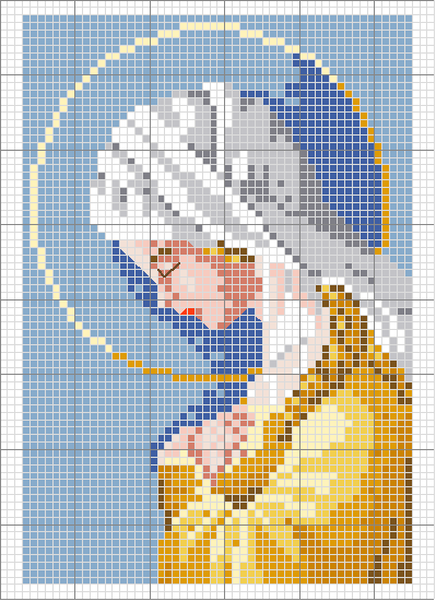 Madonna my lady simple cross stitch pattern
