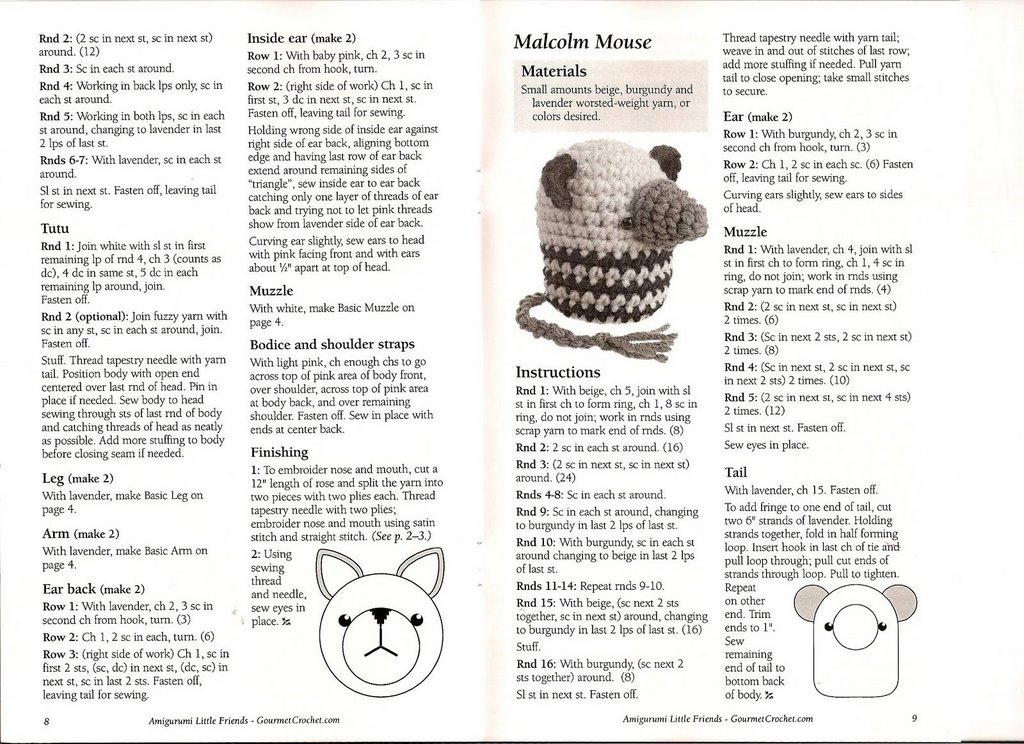 Malcolm Mouse amigurumi pattern