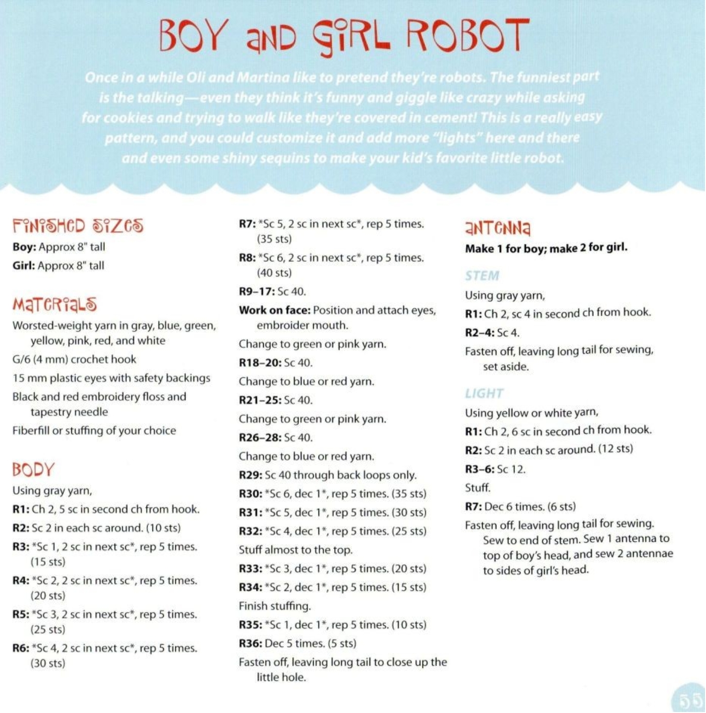 Male and female robot amigurumi pattern (1)