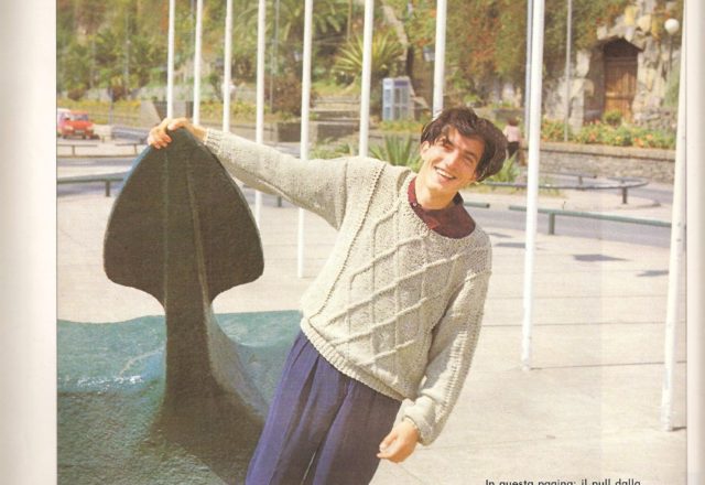 Men beige pull knitting pattern (1)