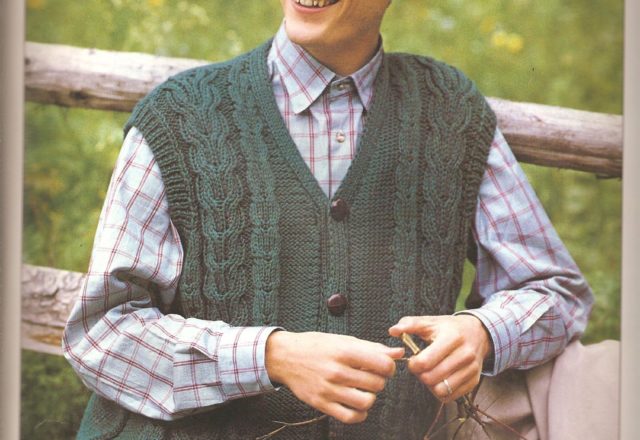 Men green jacket knitting pattern (1)