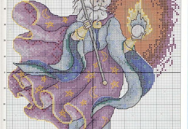 Merlin the Wizard cross stitch pattern (3)