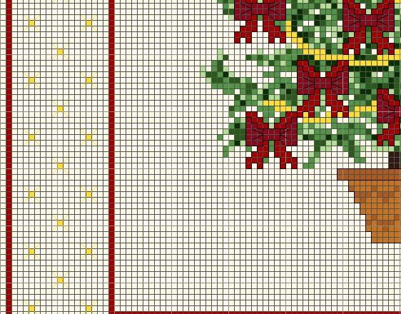 Merry Christmas tree with red ribbons (3)