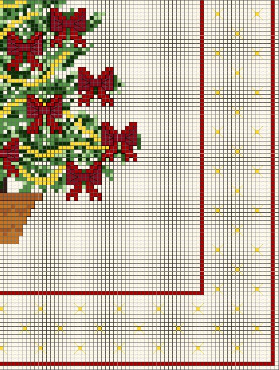 Merry Christmas tree with red ribbons (4)