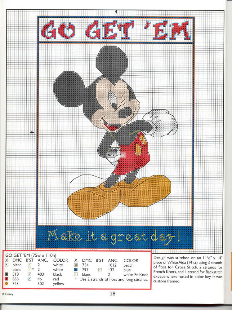 Mickey Mouse cross stitch patterns (3)
