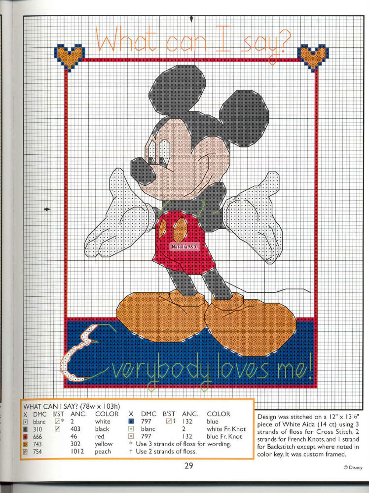 Mickey Mouse cross stitch patterns (4)