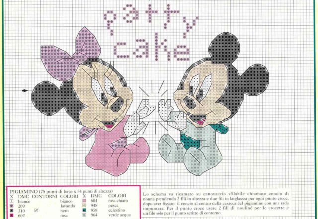 Mickey and Minnie Mouse cross stitch patterns for cushions or pictures (2)