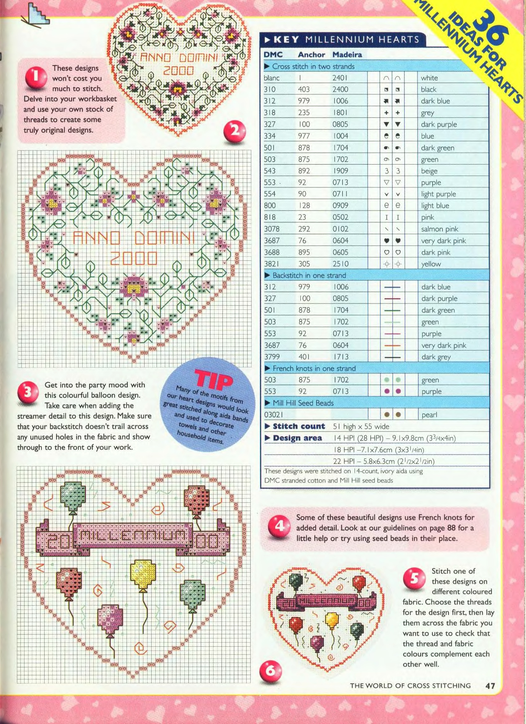 Millenium hearts ideas cross stitch pattern (2)