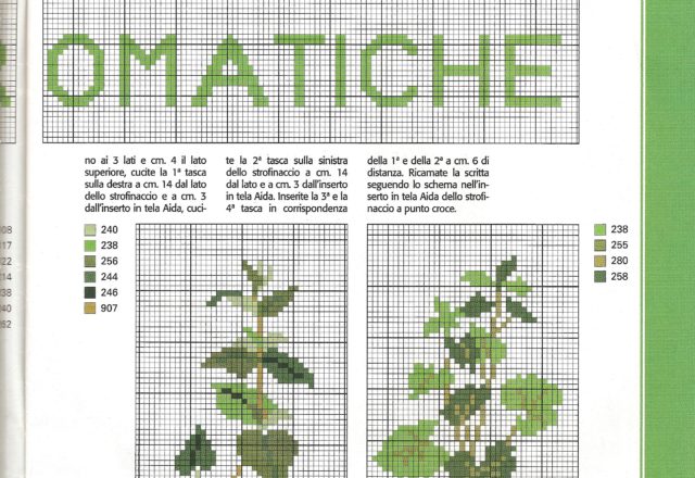 Mixed aromatic herbs cross stitch pattern (2)
