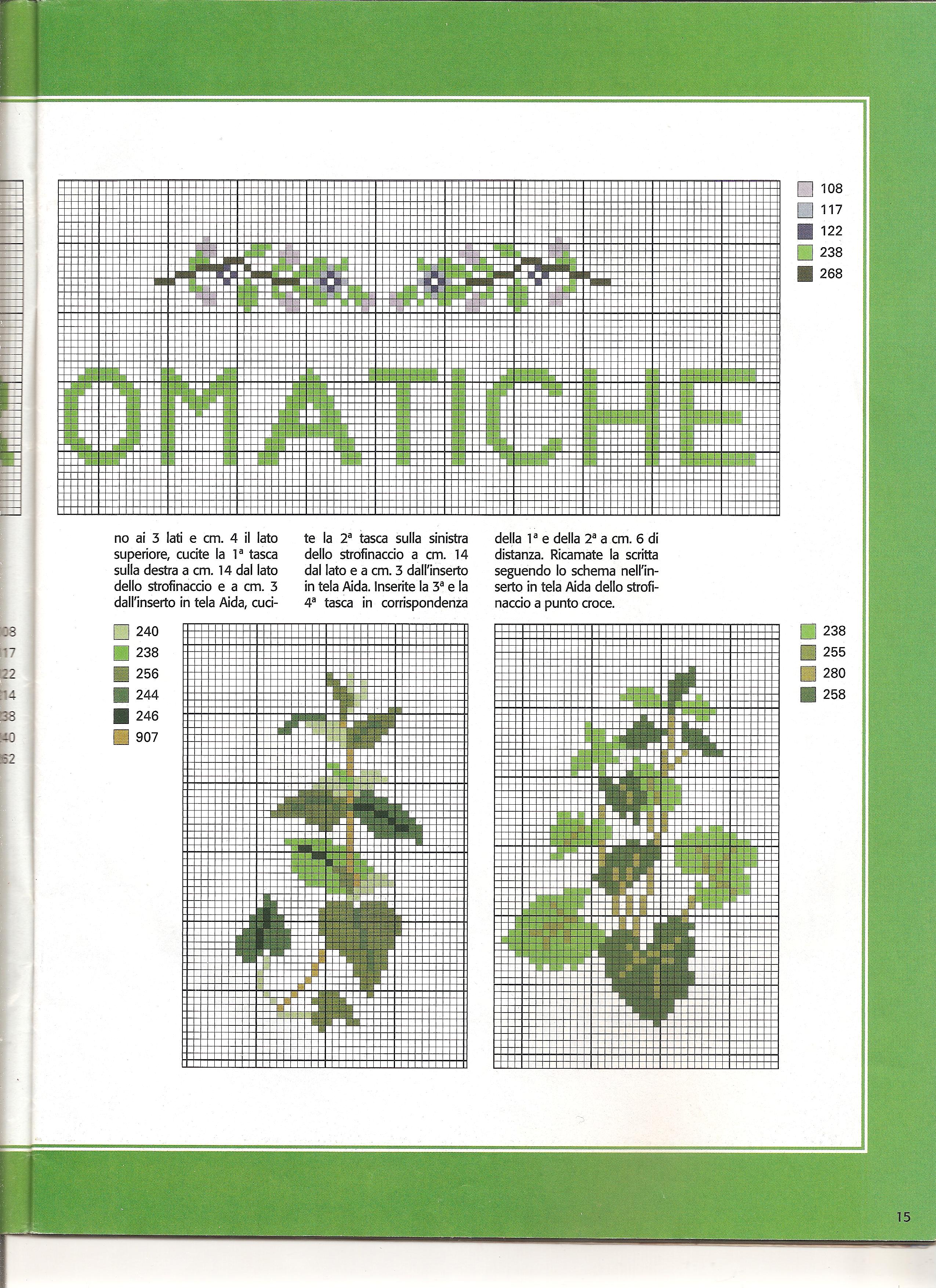Mixed aromatic herbs cross stitch pattern (2)