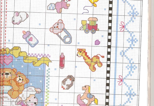 Mixed cross stitch baby birth record (3)
