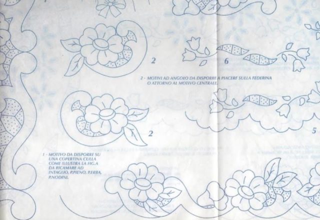 Mixed flowers borders embroidery designs