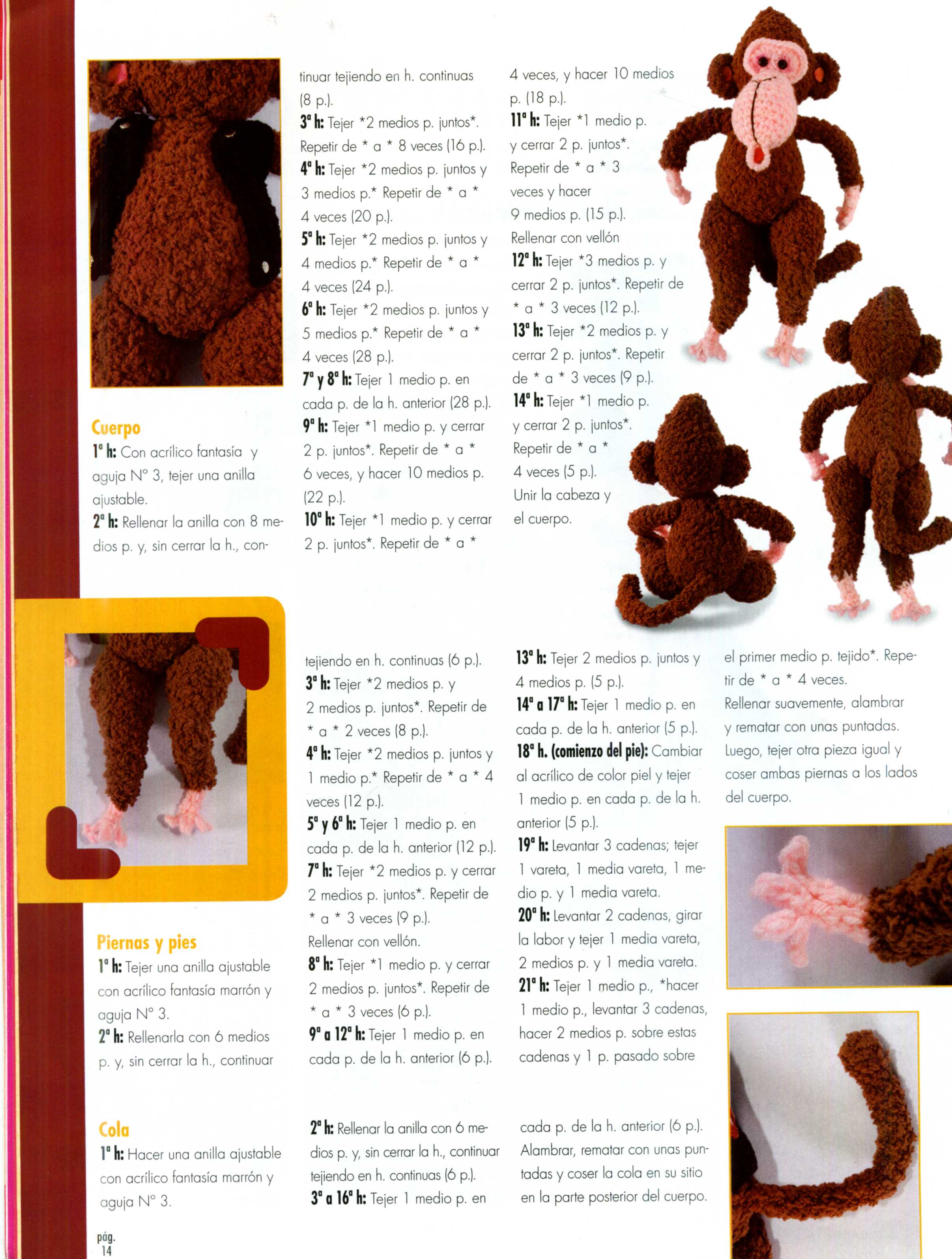 Monkey rock amigurumi pattern (3)