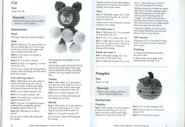 Monster cat amigurumi pattern