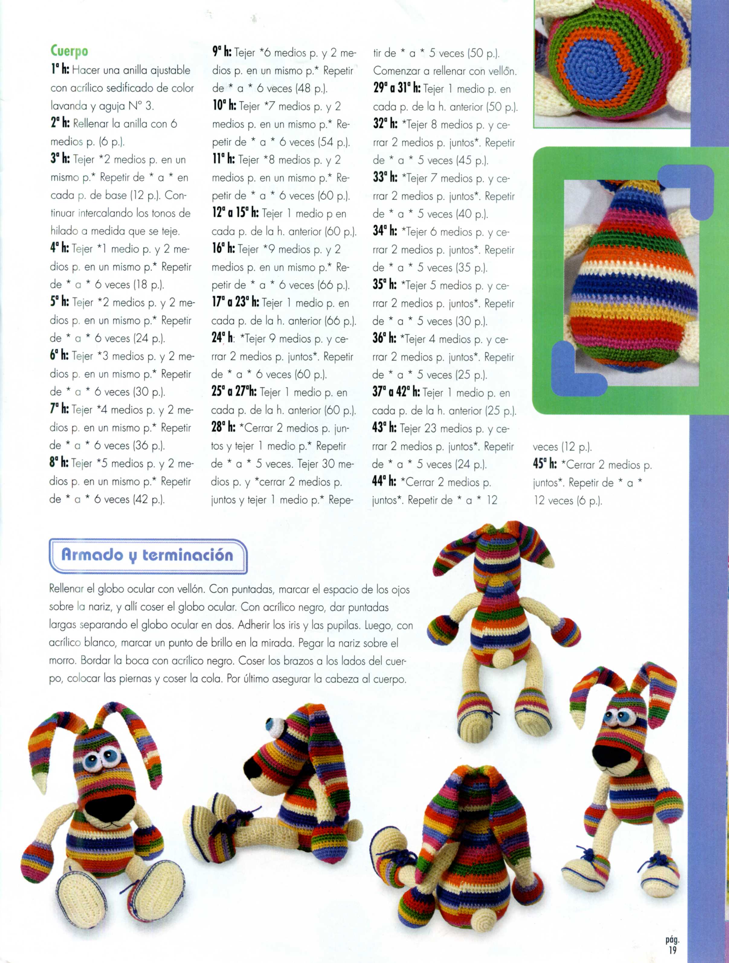 Multicolored dog amigurumi pattern 1 (5)