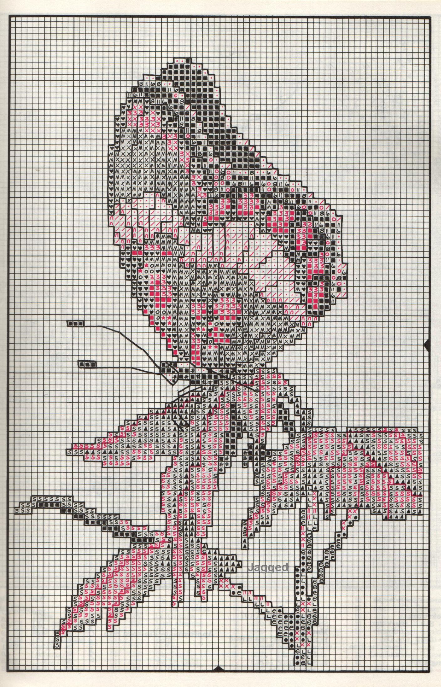Nice butterfly resting on flowers cross stitch pattern