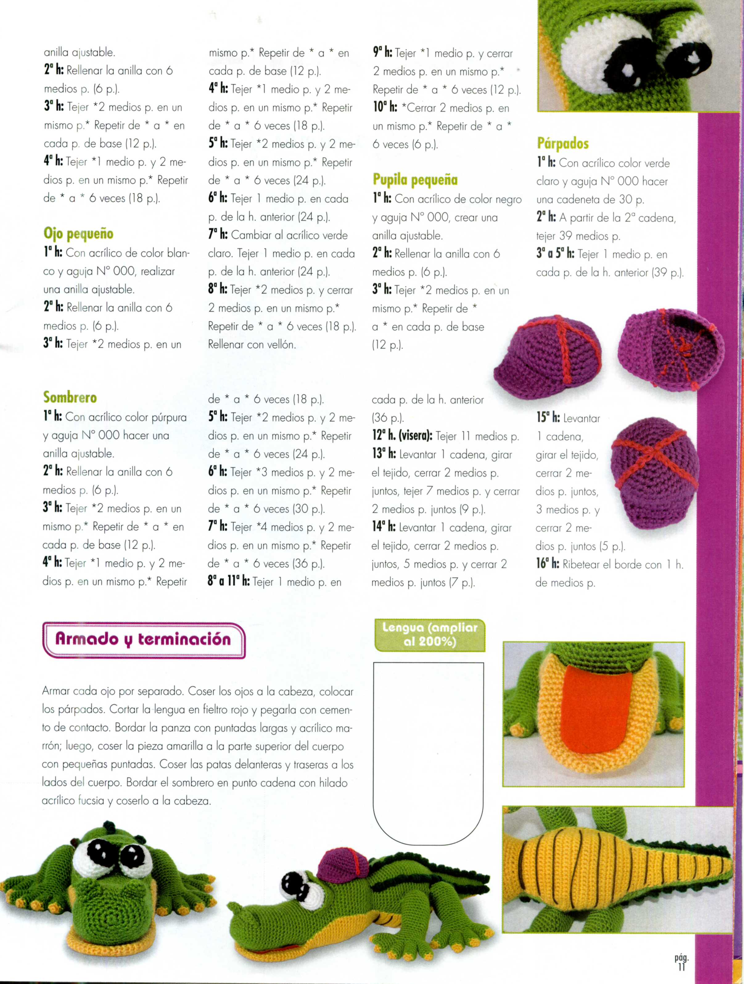 Nice crocodile amigurumi pattern (6)