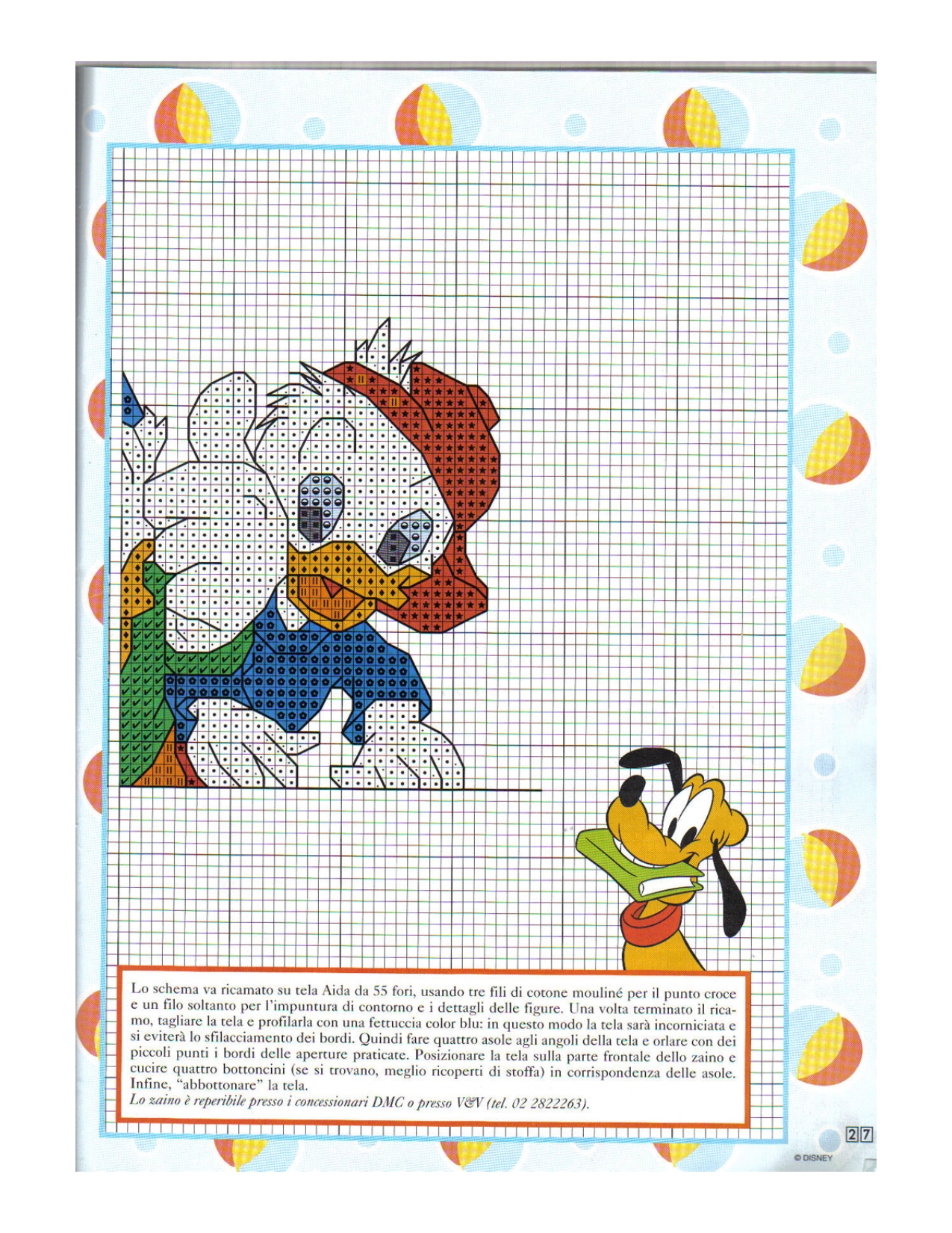 Nice cross stitch pattern with Huey Dewey and Louie (2)