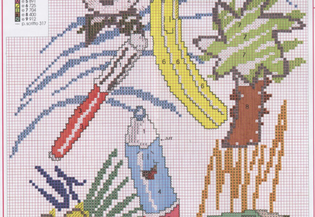 Nursery school a draw with colored pencils