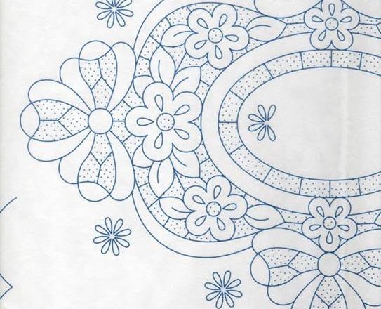 Oval center carving free embroidery design