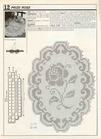 Oval doily filet rose (2)