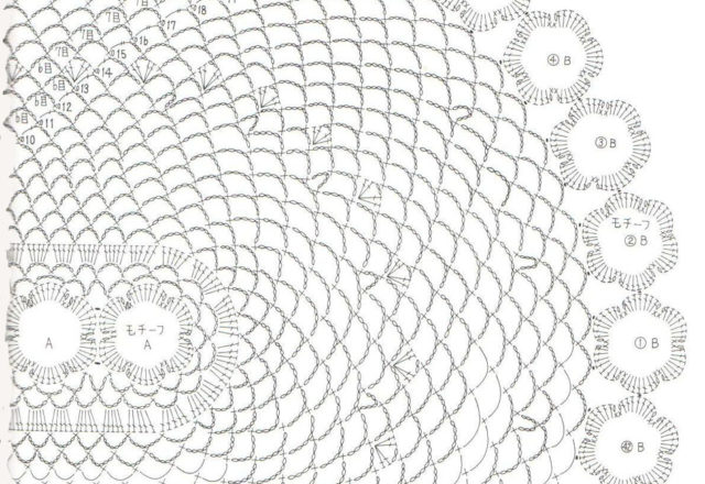 Oval roses crochet doily (3)