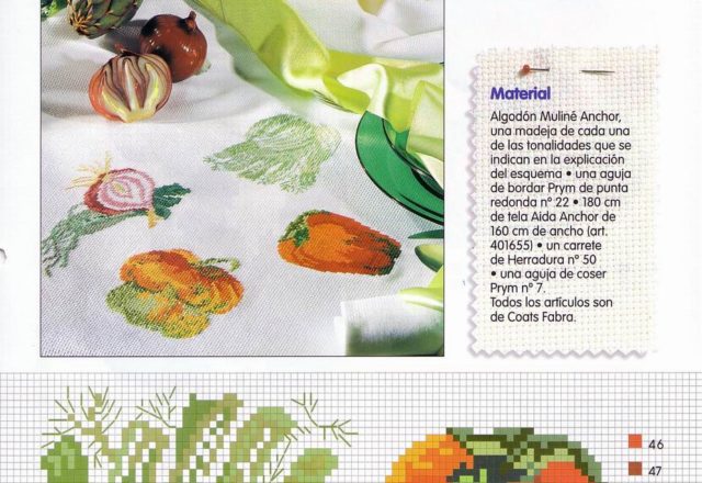 Pepper and fennel cross stitch patterns